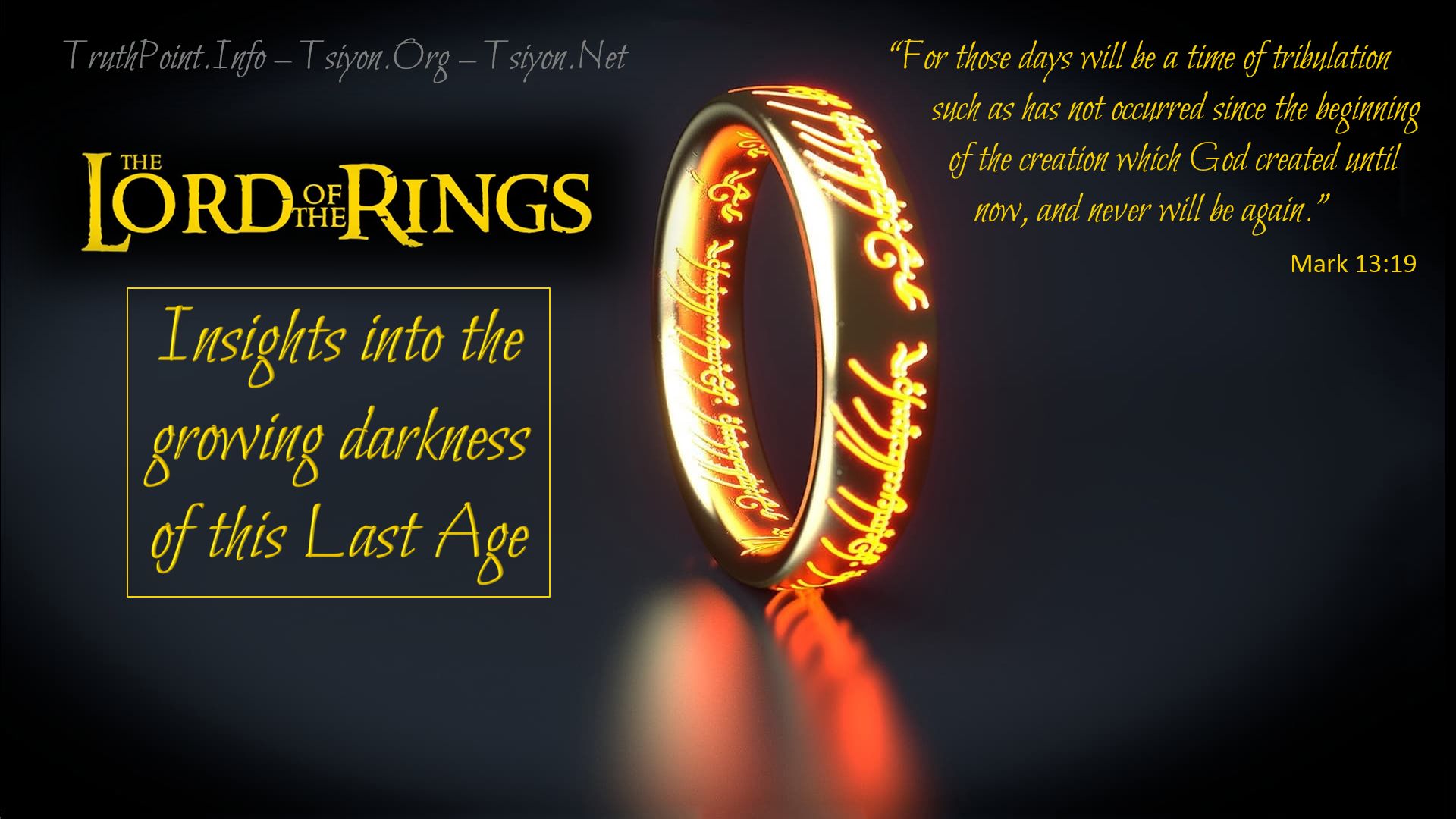 Lord of the Rings image inviting you to attend a live streamed meeting this evening